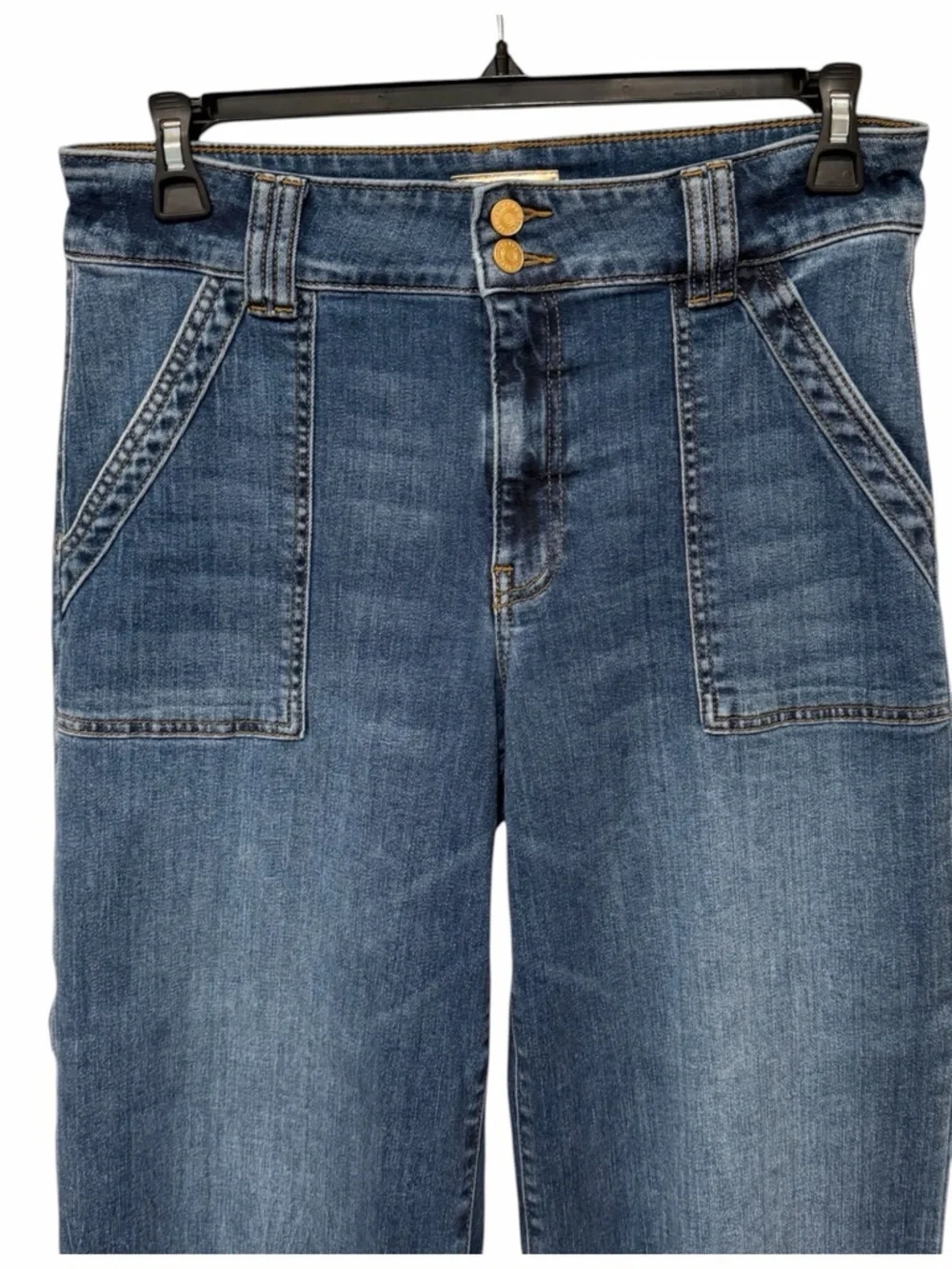 KUT from the Kloth Jodi High Rise Wide Leg Jeans Porkchop Pockets Sz 10 - Picture 3 of 9